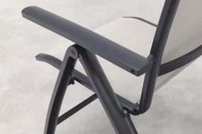 Hartman Monza alu/Chaneo verstelbare tuinset - 220x100 cm. - 7-delig