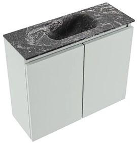 Mondiaz Ture DLux toiletmeubel 60cm greey met wastafel lava midden zonder kraangat