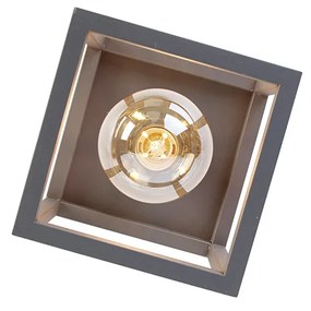 Industriële smart plafondlamp donkergrijs incl. Wifi G95 - Cage