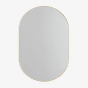 Ovale aluminium wandspiegel (60x90 cm) Draves Goud - Sklum