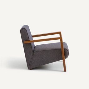 Fauteuil in wol en polyester Sanami