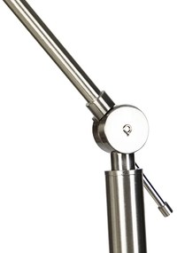 Moderne vloerlamp staal met kap taupe 45 cm - Editor