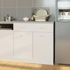 vidaXL Aanrechtblad 80x60x2,8 cm spaanplaat crèmekleurig