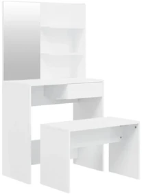 vidaXL Kaptafelset 74,5x40x141 cm hoogglans wit