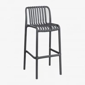 Verpakking Van 4 Wendell Polypropyleen Stapelbare Tuinstoelen Grijs – Grafiet & ↑75 Cm - Sklum