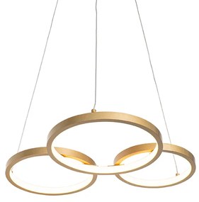 Hanglamp goud incl. LED 3-staps dimbaar 3-lichts - Rondas Modern Binnenverlichting Lamp