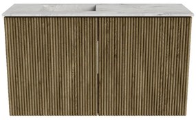 Mondiaz Joya DLux 70cm toiletmeubel dusk met wastafel faye links 1 kraangat glace