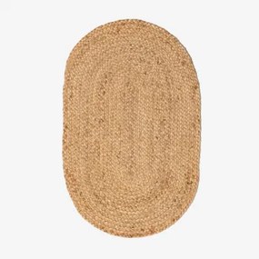 Ovale Deurmat 45x75 Cm Van Jute Never Yute - Sklum