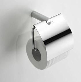 Mueller Round toiletrolhouder met klep chroom