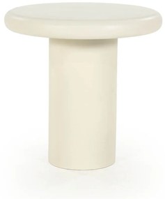 Eleonora Jade Ronde Bijzettafel Creme Magnesium Oxide - 45 X 45cm.