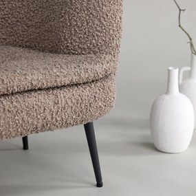 Bruine Teddy Fauteuil Zwarte Poten