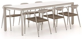 Diningset Manifesto  | 6 personen aluminium | Tuinset stapelbaar | 7-delig | Kees Smit Tuinmeubelen