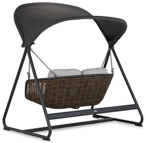 Coco Palm Schommelbank Wicker/Aluminium/Aluminium/wicker Taupe