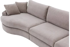 Goossens Excellent Bank Lotte bruin, stof, 2,5-zits, stijlvol landelijk