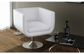 vidaXL Barstoelen 2 st kunstleer wit