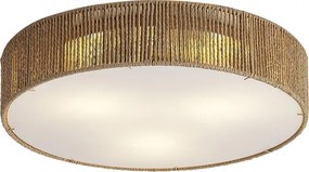 Japandi plafondlamp naturel met kap 46cm 3-lichts - Luz