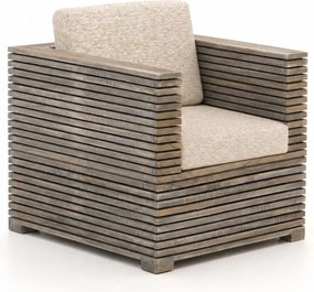 + 10% kassakorting | Lounge tuinstoel | ROUGH-C | Teakhout | Old Teak/Taupe | Kees Smit Tuinmeubelen
