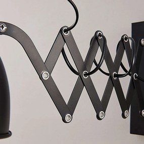 Merle wandlamp zwart harmonica