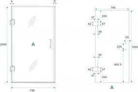 Mueller Less glas voor nisdeur 80x200cm