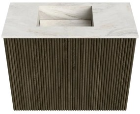 Mondiaz Joya DLux 50cm toiletmeubel shadow met wastafel faye links zonder kraangat ostra