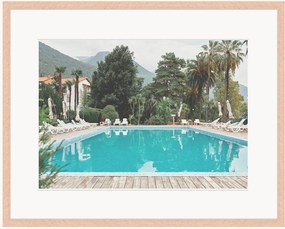Ingelijste digitale print Pool House