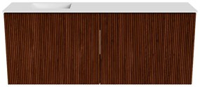 Mondiaz Joya 100cm toiletmeubel ruby met wastafel faye links zonder kraangat talc