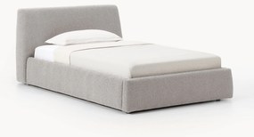 Bouclé eenpersoonsbed Cloud met opbergruimte