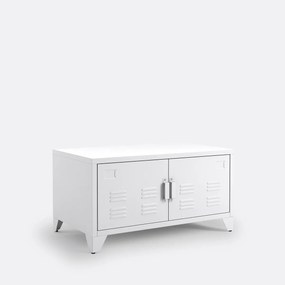 Laag meubel in metaal, 2 deuren, Hiba