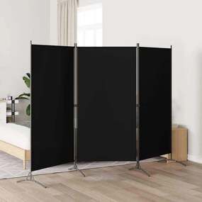 vidaXL Kamerscherm met 3 panelen 260x180 cm zwart