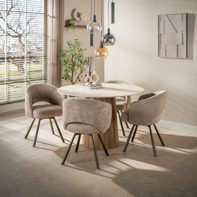 Draaibare Eetkamerstoel Boucle