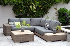4 Seasons Outdoor Kingston hoekbank pure * SALE * Loungeset   antraciet weerbestendig