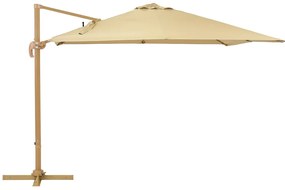 Siena 3x3m houtachtige tuinparasol met beige hoes Garden Point