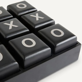 Spel tic tac toe in gebeitst mangohout, Morpha