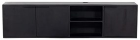 Zwevend Tv-meubel Zen Zwart 160cm  - Ijzer/Mango hout - Giga Meubel - Industrieel & robuust