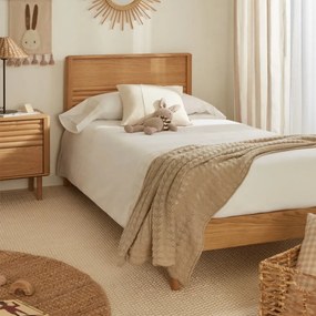 Kave Home Lenon Bedframe 90x200 Massief Eiken Hout