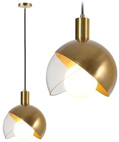 Hangende plafondlamp gouden glazen bol APP638-1CP