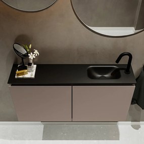 Mondiaz Ture 100cm toiletmeubel smoke met wastafel urban rechts 1 kraangat