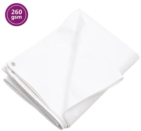 vidaXL Dekzeil 260 g/m² 3x3 m HDPE wit