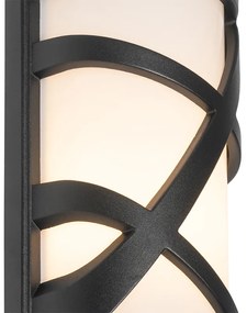 Moderne buiten wandlamp zwart IP44 - Suzie Modern E27 IP44 Buitenverlichting ovaal