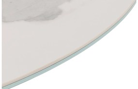 Goossens Excellent Salontafel Cipressen rond, keramiek wit, modern design, 80 x 32 x 80 cm