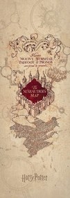 Kunstafdruk Harry Potter - Kaart van de Marauder, (64 x 180 cm)
