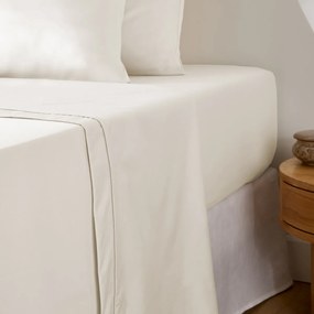 Effen katoenen satijnen laken, 153 draden, Opale