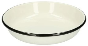 Bord pasta, emaille, zwart/wit,Ø 23 cm