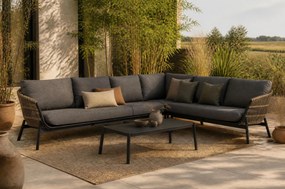 Hoek loungeset 5 personen Aluminium/wicker Taupe  Coco Nathan/Rimini