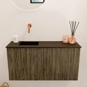Mondiaz Joya 80cm toiletmeubel dusk met wastafel faye links zonder kraangat urban