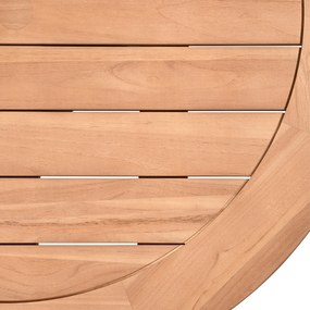 Exotan Charley - Dining tuintafel - Rond - Aluminium - Teak - Naturel - ø122cm - Exotan