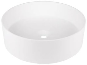 Differnz Solid waskom 42x42x13cm Solid Surface Rond Mat Wit 38.150.02