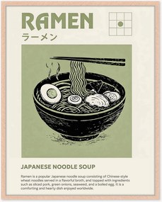 Ingelijste digitale print Ramen, handgemaakt