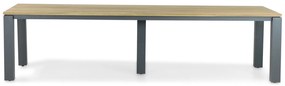 Dining Tuintafel   300 x 100 cm Aluminium/teak Old teak greywash  Riviera