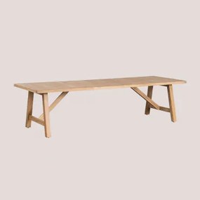 Rechthoekige Tuin Tafel Van Acaciahout Dubai Rustiek Acaciabruin & 300 X 100 Cm - Sklum